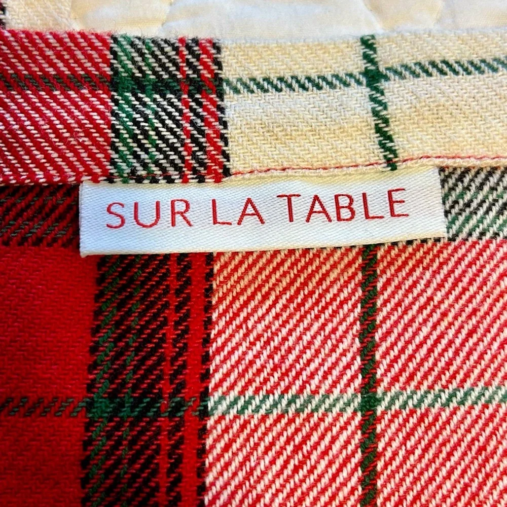 Sur La Table Holiday Plaid Napkins—Set of 3